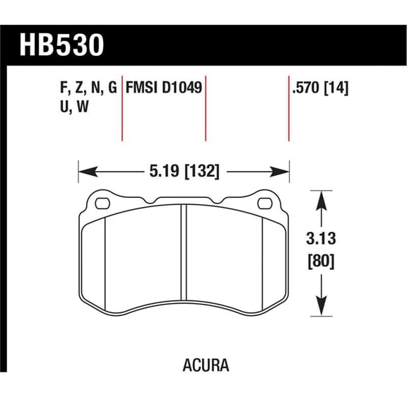 Hawk 07-08 Acura TL Type S DTC-60 Race Front Brake Pads Fits select: 2006 ACURA 3.2TL