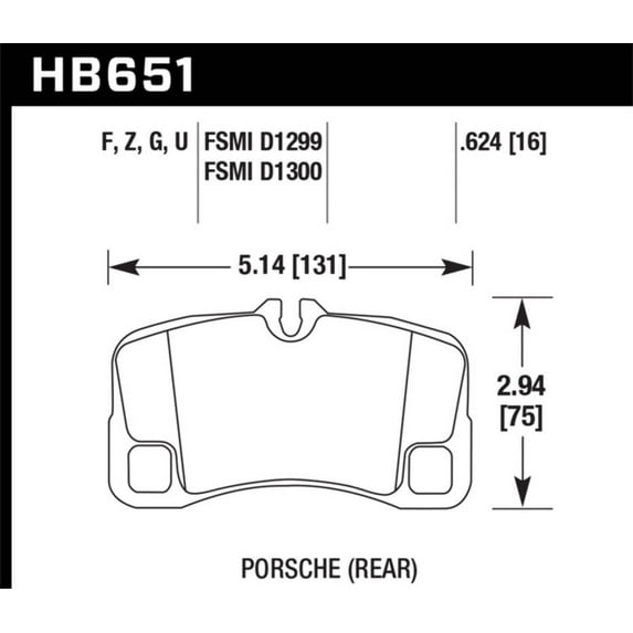 Hawk 07-08 Porsche 911 GT3/GT3 CUP / 08 911 GT2 / 07-08 911 Turbo Rear Ceramic Street Brake Pads Fits select: 2007 PORSCHE 911 NEW GENERATION TURBO, 2009 PORSCHE 911 TURBO GT2/TURBO