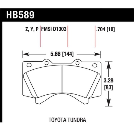 Hawk 08-10 Toyota Land Cruiser / 07-10 Tundra Super Duty Street Front Brake Pads Fits select: 2008-2016,2018-2019 TOYOTA SEQUOIA