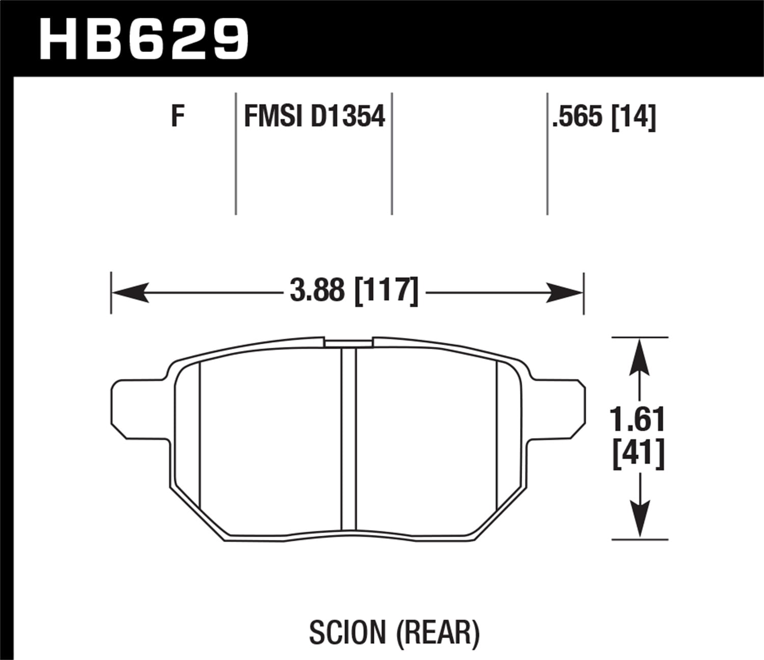 Hawk 08-11 Scion xB / 09-10 Toyota Corolla / 09-10 Matrix / 10 Prius HPS Street Rear Brake Pads Fits select: 2014-2016 TOYOTA COROLLA L/LE/LE PLUS/PREMIUM/S/S PLUS/PREMIUM