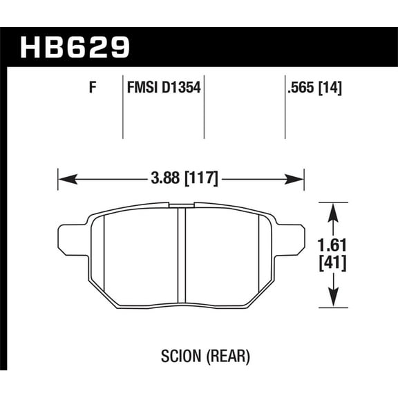 Hawk 08-11 Scion xB / 09-10 Toyota Corolla / 09-10 Matrix / 10 Prius HPS Street Rear Brake Pads Fits select: 2014-2016 TOYOTA COROLLA L/LE/LE PLUS/PREMIUM/S/S PLUS/PREMIUM