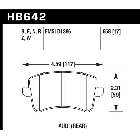 Hawk 09-10 Audi A4/A4 Quattro/A5 Quattro/Q5/S5 / 10 S4 HPS Street Rear Brake Pads Fits select: 2016 AUDI Q5 PREMIUM PLUS S-LINE, 2015 AUDI Q5 PREMIUM PLUS