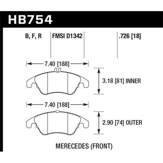 Hawk 10-16 Mercedes-Benz E350 / 12-16 Mercedes-Benz SLK350 HPS Street Front Brake Pads Fits select: 2012 MERCEDES-BENZ C 250 4MATIC, 2015-2016 MERCEDES-BENZ CLS