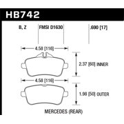 Hawk 14-15 Mercedes M Class / 12-13 Mercedes ML350 Performance Ceramic Rear Brake Pads Fits select: 2018-2019 MERCEDES-BENZ GLE, 2014-2015 MERCEDES-BENZ ML