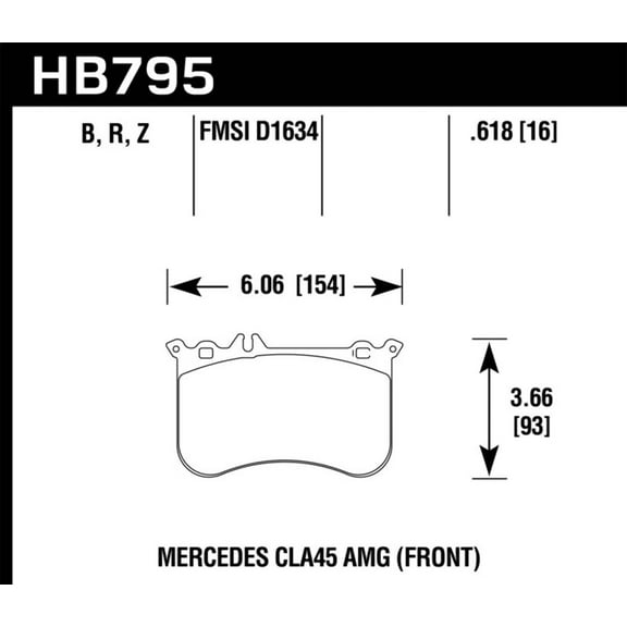 Hawk 14-17 Mercedes-Benz CLA 45 AMG Performance Ceramic Street Front Brake Pads