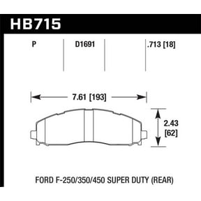 Hawk 15-17 Ford F-250/350 LTS Street Rear Brake Pads Fits select: 2013-2019 FORD F250, 2013-2019 FORD F350