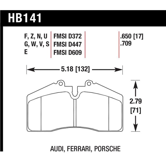 Hawk 1986-1991 Porsche 928 CS HPS 5.0 Front Brake Pads