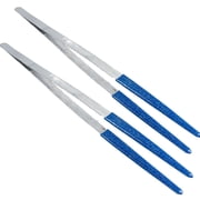 Hawk 2 Pack 12 30.5 cm Heavy Duty Tweezers | Coated Tips for Delicate Touch | Textured Grip