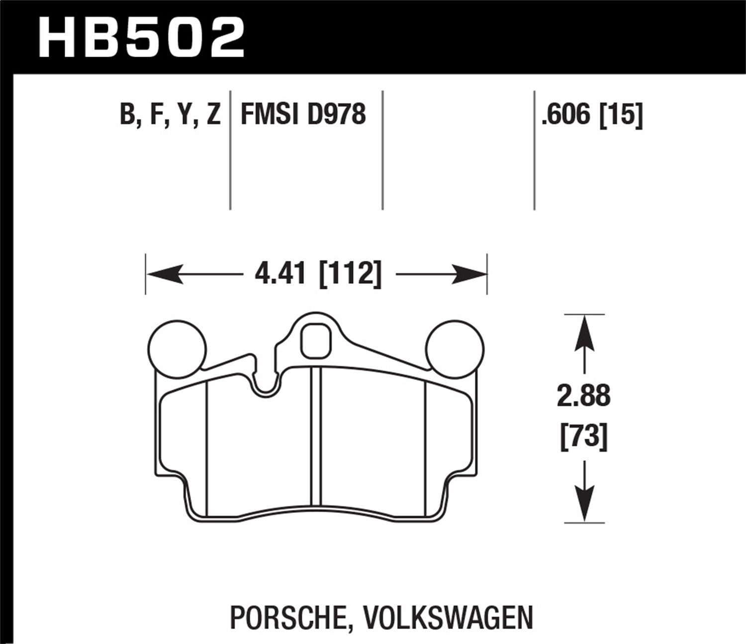 Hawk 2009-2014 Audi A4 HPS 5.0 Rear Brake Pads