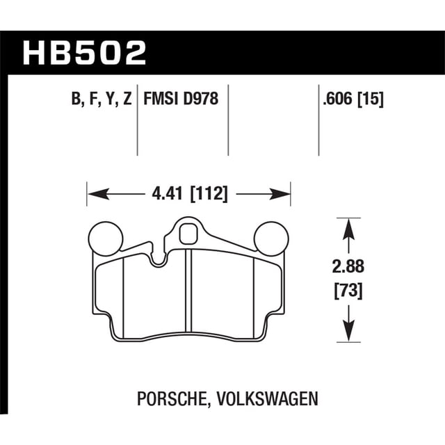 Hawk 07+ Mini Cooper HPS 5.0 Rear Brake Pads