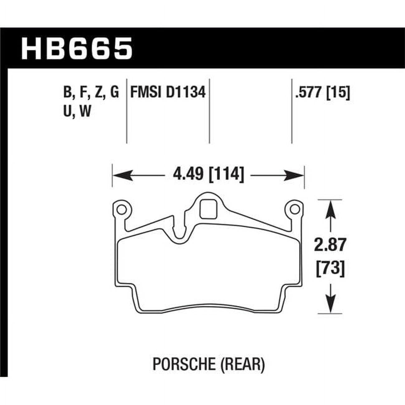 Hawk 2014-2015 Porsche Cayman Performance Ceramic Street Rear Brake Pads main image 0