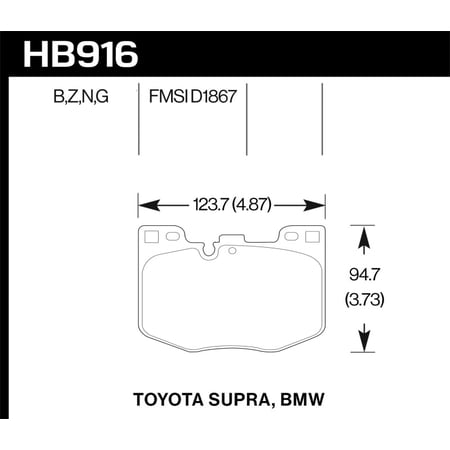 Hawk 2020 Toyota Supra / 19-20 BMW Z4 PC Street Front Brake Pads