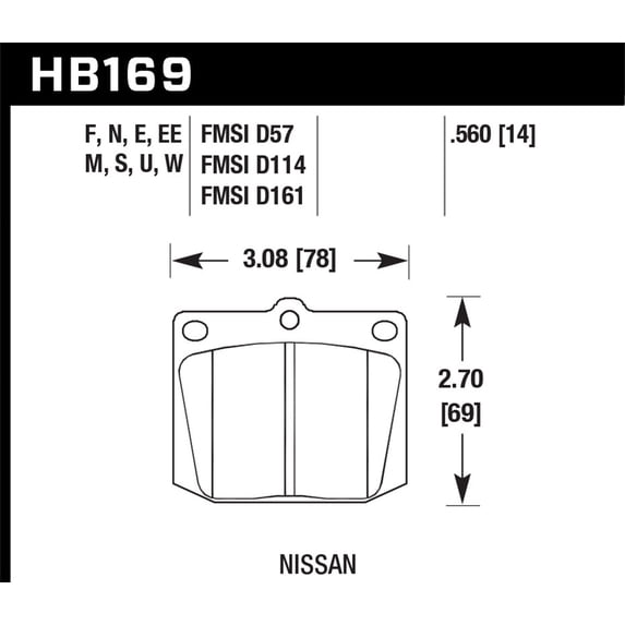 Hawk 75-78 Nissan 280Z Black Race Front Brake Pads Fits select: 1981 TOYOTA PICKUP / CAB CHASSIS, 1980 TOYOTA PICKUP