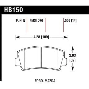 Hawk 79-84 Mazda B2000 / 70-74 RX-2 / 74-78 RX-4 / 79-85 RX-7 Blue 9012 Front Race Brake Pads Fits select: 1979-1983 MAZDA RX7, 1984-1985 MAZDA RX7 12A