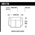 thumbnail image 1 of Hawk 89-93 Nissan 300ZX / 89-95 Skyline / 06-07 Subaru Impreza WRX Race HT-10 Rear Brake Pads Fits select: 2006 SUBARU IMPREZA WRX/LIMITED, 2007 SUBARU IMPREZA WRX STI, 1 of 4