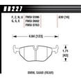 thumbnail image 1 of Hawk BMW 3/5/7 Series / M3 / Z3 / Z4 Race Blue 9012 Rear Brake Pads, 1 of 3