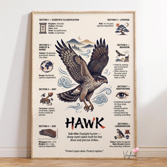 Hawk Bird Of Prey Wall Decor