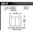 thumbnail image 1 of Hawk Brake HAWHB172E595 64-00 European Front & Rear Brake Pad, 1 of 1