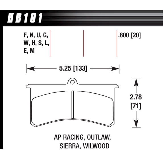 Hawk Brake Superlite/XL-Black
