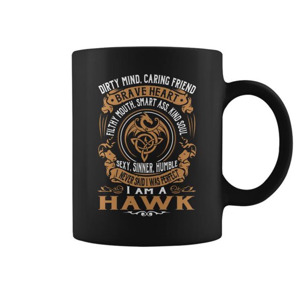 Hawk Brave Heart Coffee Mugs