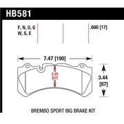 Hawk Brembo Caliper Family J/N HPS 5.0 Brake Pads Fits select 2018 VOLVO S60 POLESTAR