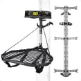 thumbnail image 1 of Hawk COMBAT Hang-On Hunting Tree Stand w/ Set of 3 Helium Climbing Sticks, 1 of 12