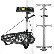 Hawk COMBAT Hang-On Hunting Tree Stand w/ Set of 3 Helium Climbing Sticks