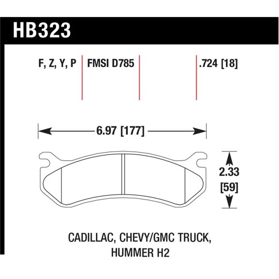 Hawk Chevy / GMC Truck / Hummer LTS Street Rear Brake Pads