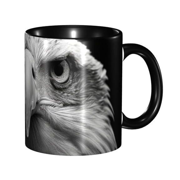 Hawk Coffee Mug Fun Custom Ceramic Mugs 11oz Black