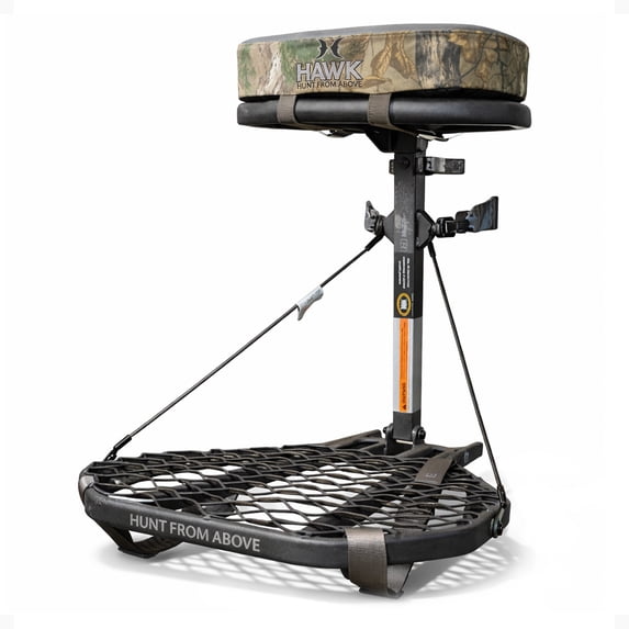 Hawk Combat Hang On Tree Stand, Deer Stand with Saddle Hunting Platform
