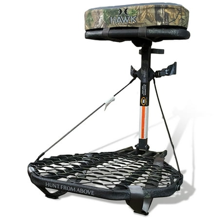 Hawk Combat Hang On Tree Stand, Deer Stand with Saddle Hunting Platform