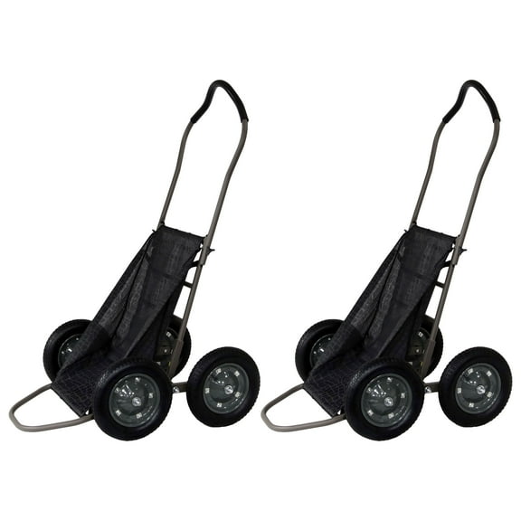 Hawk Crawler Capacity Foldable Multi Use Game Recovery Cart (2 Pack)