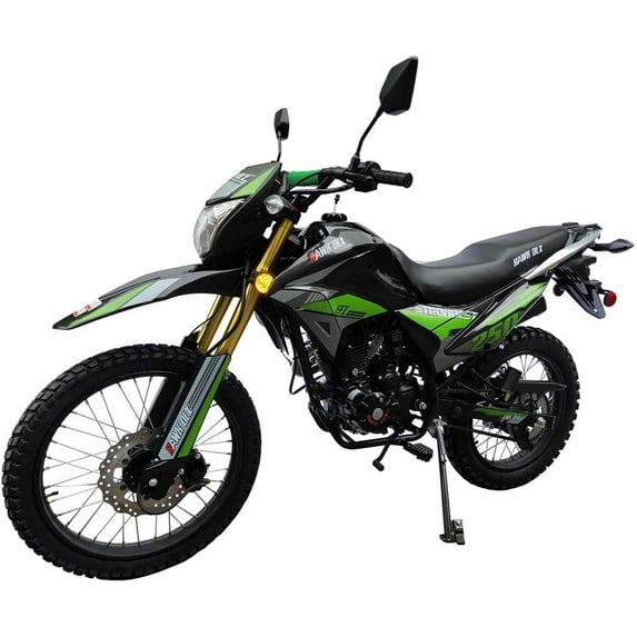 Hawk DLX 250 EFI Motorcycle Endure Dirt Bike Hawk Deluxe Dirt Bike Motorcycle (Sporty Green Color)