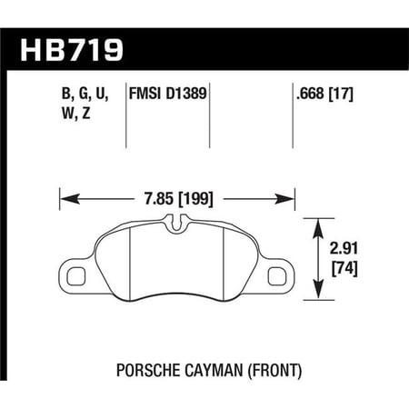 Hawk DTC-80 14-16 Porsche Cayman Front Race Brake Pads