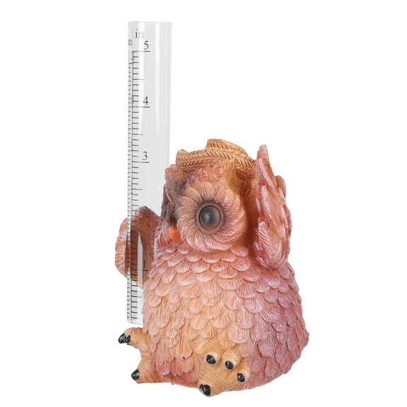 Hawk Deterrent Owl Rain Meter Outdoor Decoration Animal Garden Ornament
