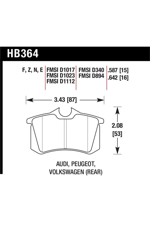 HP+ Street Brake Pads Fits select: 1999-2001 VOLKSWAGEN JETTA GLS, 2003-2005 VOLKSWAGEN GOLF