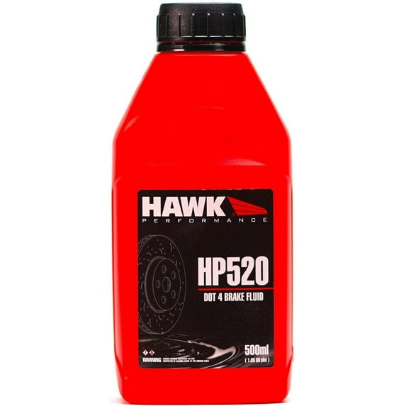 Hawk HP520 High-Performance Brake Fluid DOT 4 High Temp 500 degrees Faranheight