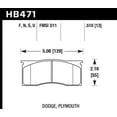 thumbnail image 1 of Hawk HPS Street Brake Pads Fits select: 1966-1969 FORD MUSTANG, 1967-1969 DODGE DART, 1 of 3
