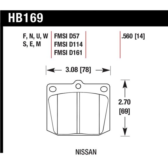 Hawk HPS Street Brake Pads Fits select: 1981 TOYOTA PICKUP / CAB CHASSIS, 1980 TOYOTA PICKUP