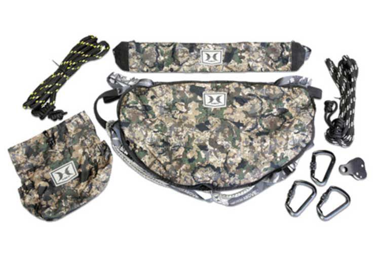 HAWK Helium Hammock Lightweight Packable Comfortable Camo Hunting Tree Saddle with Removable Padded Seat