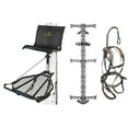 thumbnail image 1 of Hawk Helium Kickback Tree Stand, 3 Climbing Sticks & Muddy Ambush Harness, 1 of 13