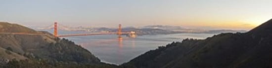 Hawk Hill Marin Headlands Goden Gate Bridge San Francisco Califorina Canvas Art - Panoramic Images (40 x 10)