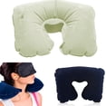 thumbnail image 1 of Hawk Inflatable Travel Pillow Neck Air Cushion U Rest Compact Plane Spa Car New Soft, 1 of 6