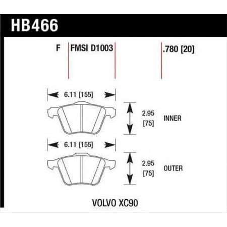 Hawk LTS Street Brake Pads Fits select: 2003-2016,2019 TOYOTA 4RUNNER