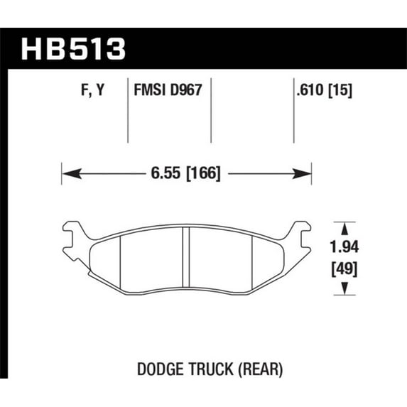 Hawk LTS Street Brake Pads Fits select: 2013-2016 RAM 1500, 2012 DODGE RAM 1500