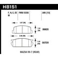 thumbnail image 1 of Hawk Mazda RX-7 Black Race Rear Brake Pads Fits select: 1984-1985 MAZDA RX7 12A, 1981-1983 MAZDA RX7, 1 of 2