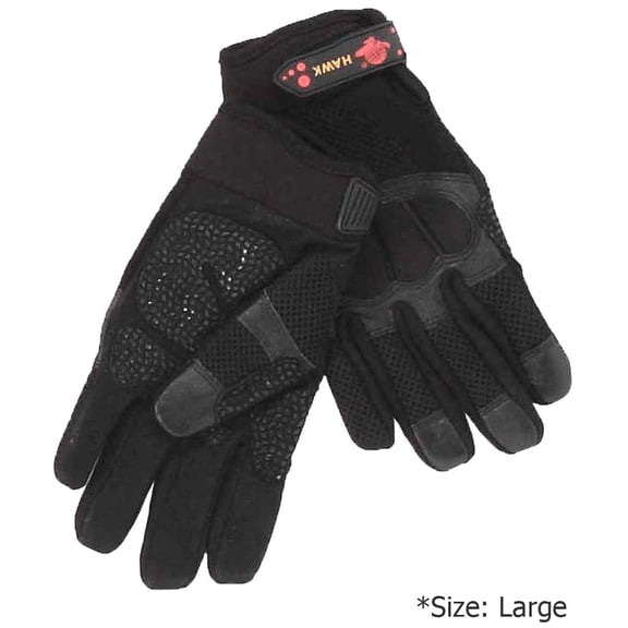 Hawk Men's Large Synthetic Gloves | Silicone Grip Dots | Breathable & Adjustable | Multi-Use | Comfortable for Extended Wear