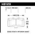 thumbnail image 1 of Hawk Mitsubishi 3000 GT VR4/ Dodge Stealth R/T 4WD HPS Street Front Brake Pads Fits select: 1991-1993 DODGE STEALTH R/T TURBO, 1994 DODGE STEALTH R/T/SPORT, 1 of 2