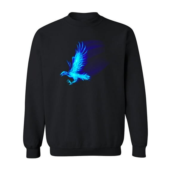Hawk On Blue Fire Sweatshirt Men -Image by Shutterstock, Male XX-Large