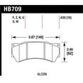 Hawk Performance Alcon Mono 6, Model 4497 HP Plus Street Brake Pads